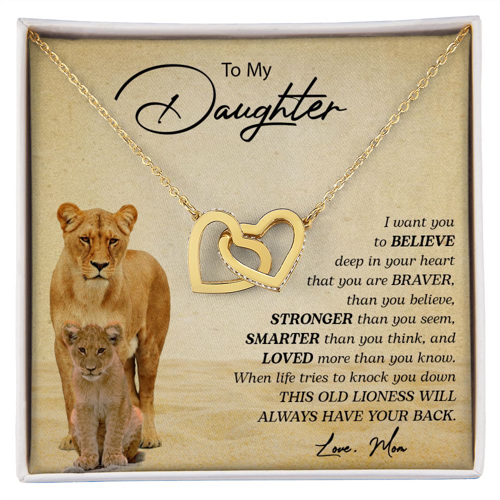 To My Daughter | Interlocking Hearts Necklace